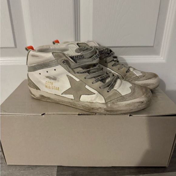 White Golden Goose Mid Star Size 6 - Picture 1 of 10